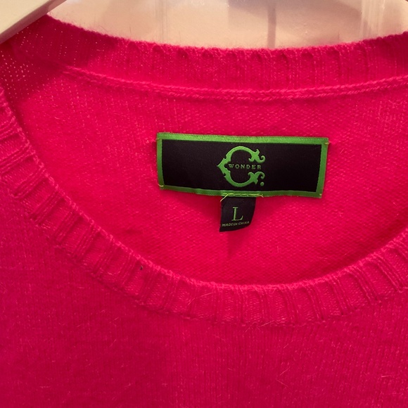 Hot Pink C Wonder short sleeve sweater, L - Picture 2 of 6
